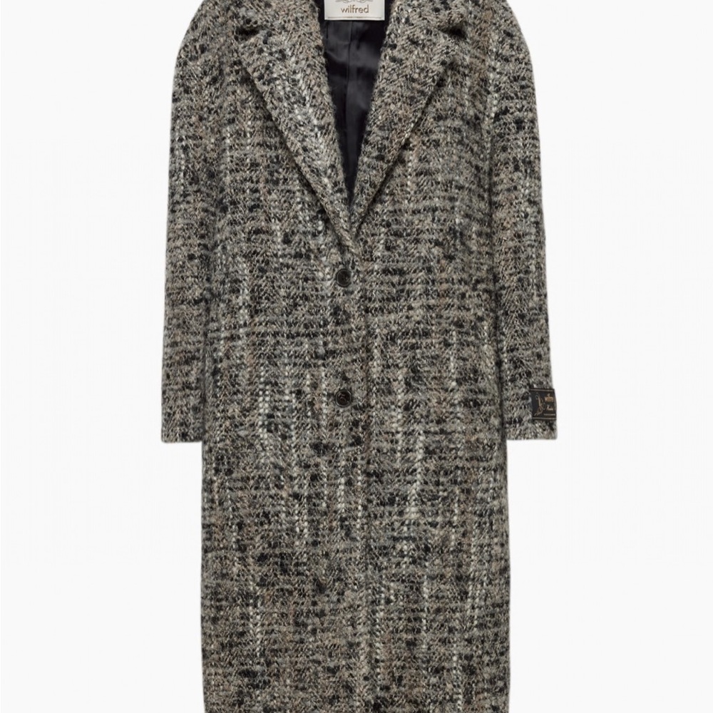 Wilfred Plaid Wool Coat